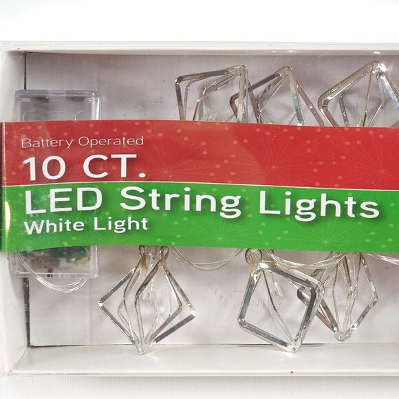 Erins Holiday Home 10 Led String Lights 4 Boxes Gold White 2.95 ft ea All New - Picture 3 of 7